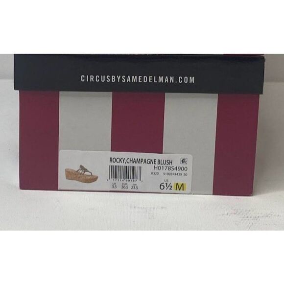 Circus Sam Edelman Cork Platform Wedge Sandals Shoe Women's‎ 6.5 Rocky Rose Gold - Picture 8 of 9